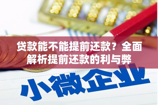 丰润贷款能不能提前还款？全面解析提前还款的利与弊