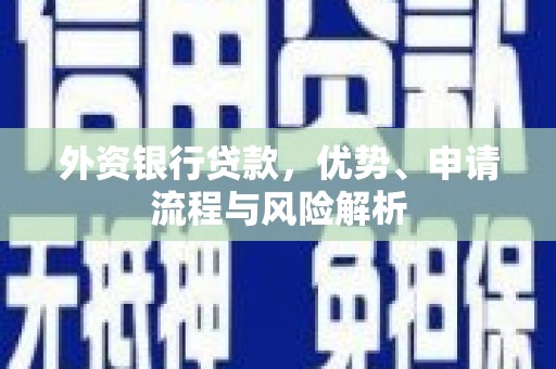 丰润外资银行贷款，优势、申请流程与风险解析