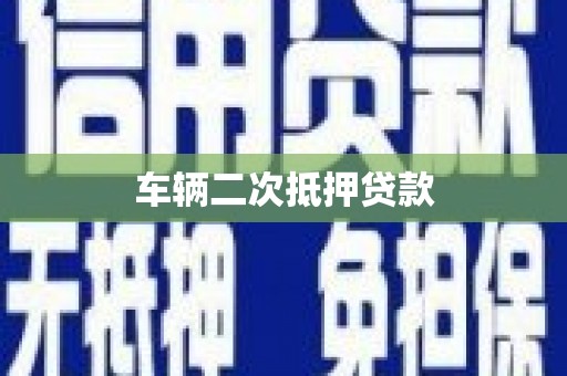 丰润车辆二次抵押贷款