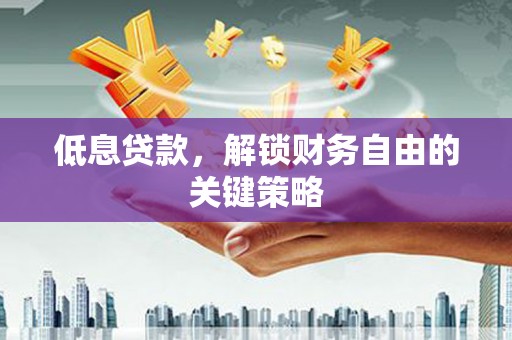 丰润低息贷款，解锁财务自由的关键策略