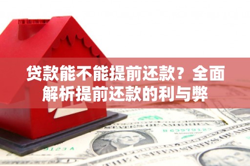 丰润贷款能不能提前还款？全面解析提前还款的利与弊