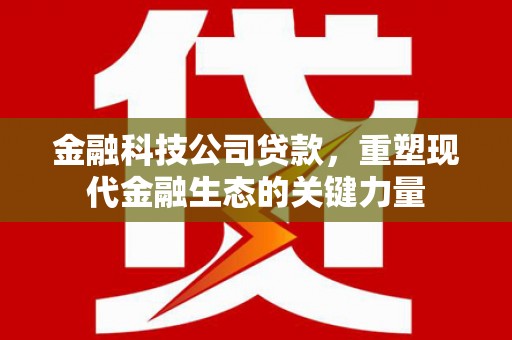 丰润金融科技公司贷款，重塑现代金融生态的关键力量