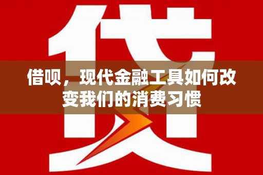 丰润借呗，现代金融工具如何改变我们的消费习惯