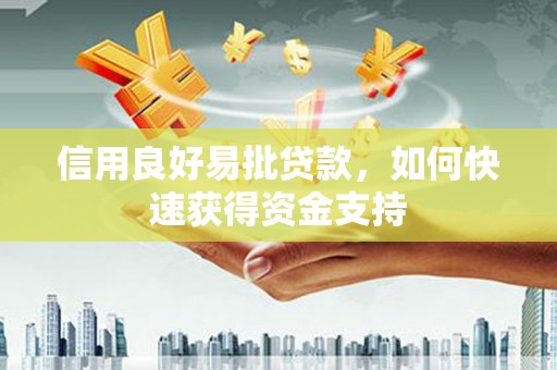 丰润信用良好易批贷款，如何快速获得资金支持