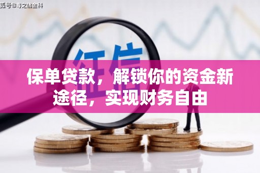 丰润保单贷款，解锁你的资金新途径，实现财务自由