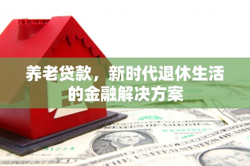 丰润养老贷款，新时代退休生活的金融解决方案