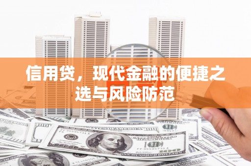 丰润信用贷，现代金融的便捷之选与风险防范