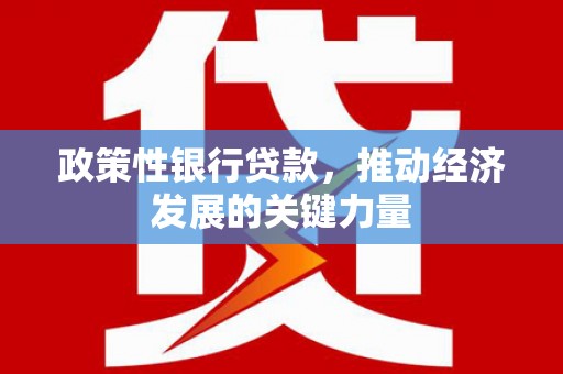 丰润政策性银行贷款，推动经济发展的关键力量