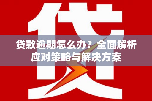 丰润贷款逾期怎么办？全面解析应对策略与解决方案