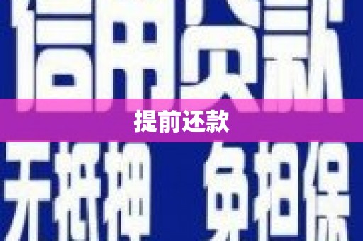 丰润提前还款